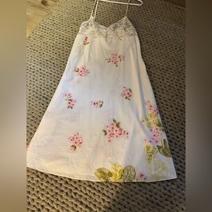 Oscar de la renta white cotton floral chemise size medium nightgown.